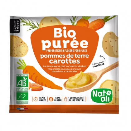 Bio purée - Préparation en flocons pour purée de pommes de terre - carottes