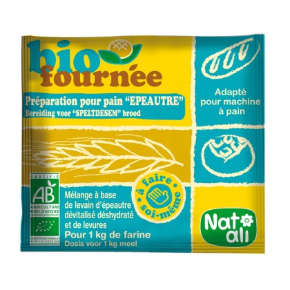 Préparation en poudre BIO pour pâte à pain - sachet 35g