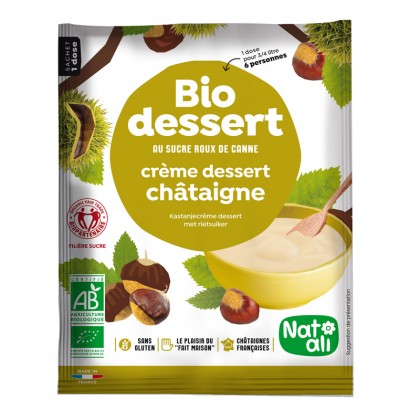 Préparation en poudre BIO au sucre de canne pour crème châtaigne - sachet 60g